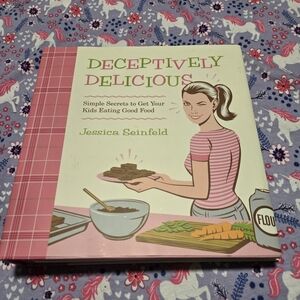 Pink and White Dining Cookbook with Retro Charm